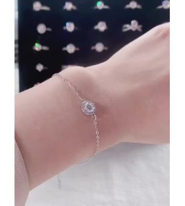 LMZJ015-莫桑鑽925銀手鏈