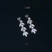 LMZJ032-莫桑鑽925銀耳環