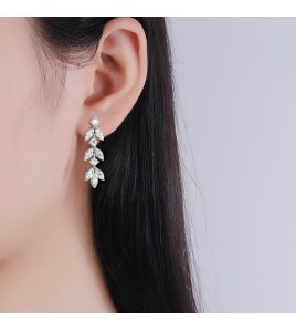 LMZJ032-莫桑鑽925銀耳環