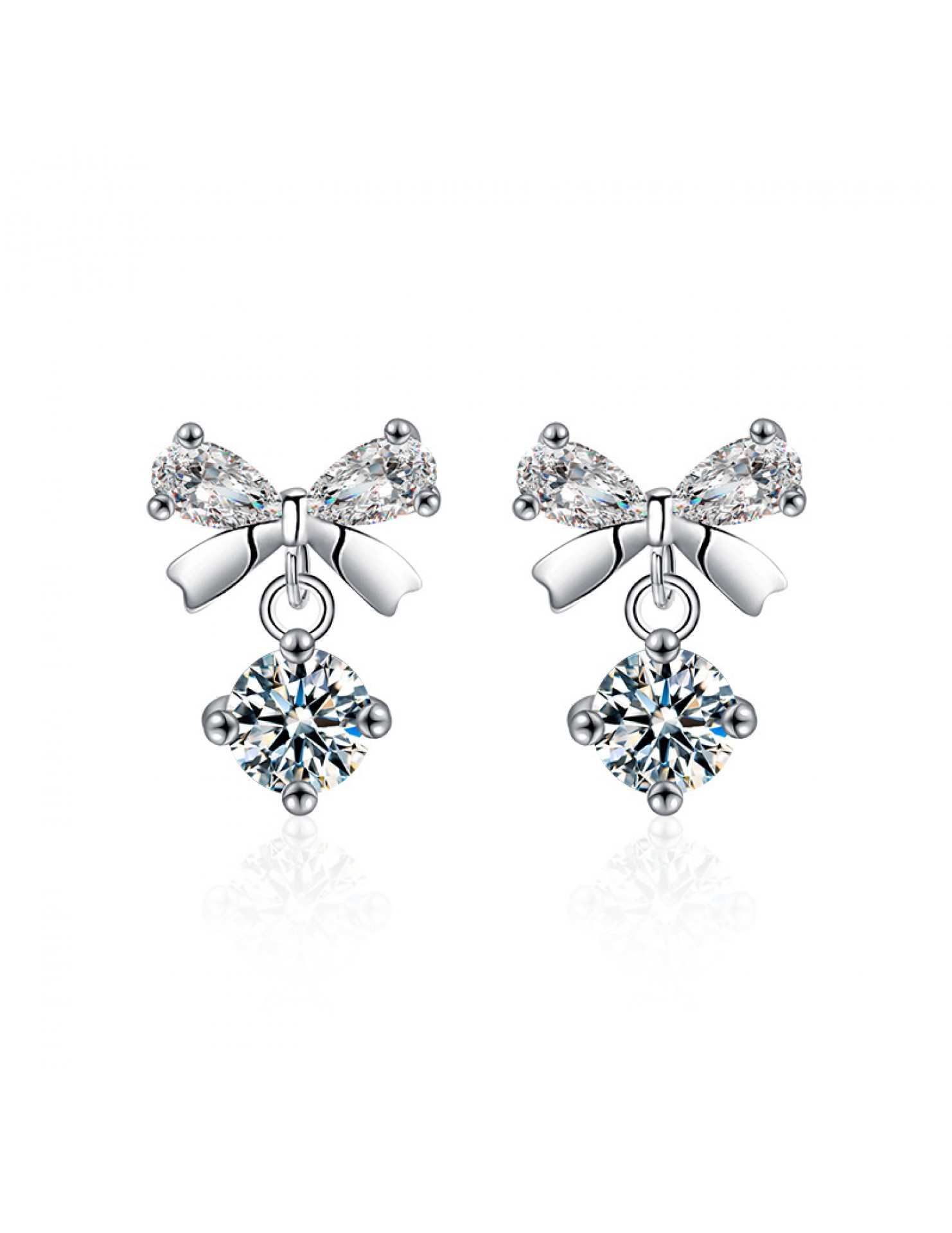 LMZJ033-莫桑鑽925銀耳環