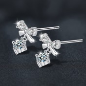 LMZJ033-莫桑鑽925銀耳環
