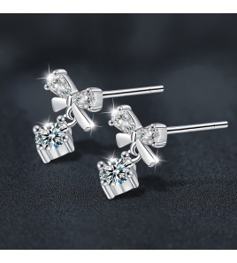 LMZJ033-莫桑鑽925銀耳環