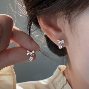 LMZJ033-莫桑鑽925銀耳環