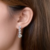 LMZJ035-莫桑鑽925銀耳環