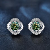 LMZJ037-莫桑鑽925銀耳環