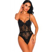 LDB1061女士性感V領吊帶睡裙黑色