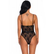 LDB1061女士性感V領吊帶睡裙黑色