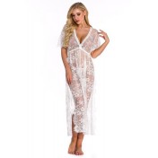 LDB4079-女士一件式居家睡袍 (白色)