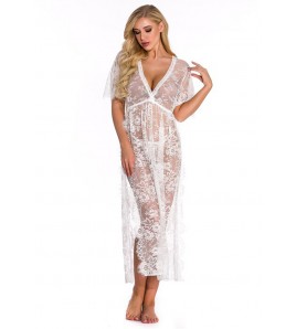 LDB4079-女士一件式居家睡袍 (白色)