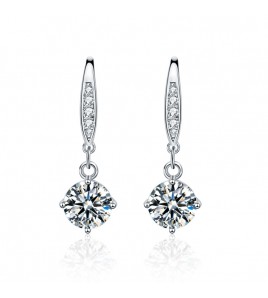 LMZJ047-Moissanite 925 silver earrings