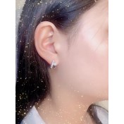 LMZJ048-莫桑鑽30分莫桑鑽耳環