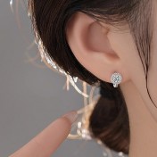 LMZJ049-莫桑鑽925銀耳環
