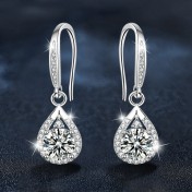 LMZJ053-Moissanite 925 silver earrings
