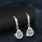 LMZJ053-Moissanite 925 silver earrings