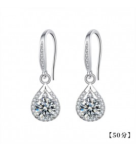 LMZJ053-Moissanite 925 silver earrings