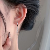 LMZJ054-莫桑鑽925銀耳環