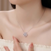LMZJ059-Moissanite 925 silver necklace