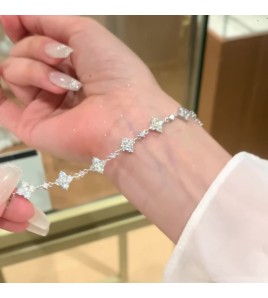 LMZJ006-莫桑鑽幸運四葉草手鏈