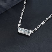 LMZJ061 -  0.3 Carart -Point Moissanite (Single 3mm) Moissanite Necklace
