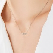 LMZJ061 -  0.3 Carart -Point Moissanite (Single 3mm) Moissanite Necklace
