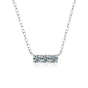 LMZJ061 -  0.3 Carart -Point Moissanite (Single 3mm) Moissanite Necklace