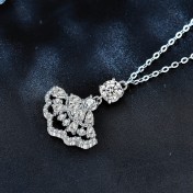 LMZJ075-莫桑鑽925銀項鍊