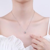 LMZJ076-莫桑鑽1克拉莫桑鑽項鍊