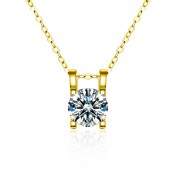 LMZJ076-莫桑鑽1克拉莫桑鑽項鍊