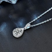 LMZJ077-莫桑鑽925銀項鍊