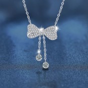 LMZJ081-莫桑鑽925銀項鍊