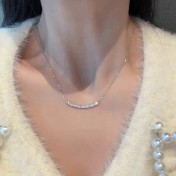 LMZJ082-莫桑鑽1.3克拉莫桑鑽（3mm*13顆）項鍊