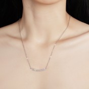 LMZJ082-莫桑鑽1.3克拉莫桑鑽（3mm*13顆）項鍊