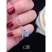 LMZJ084-莫桑鑽925銀項鍊