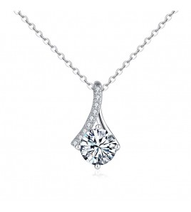 LMZJ084-莫桑鑽925銀項鍊