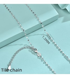 LMZJ087-莫桑鑽40+5cm項鍊