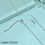 LMZJ087-莫桑鑽40+5cm項鍊