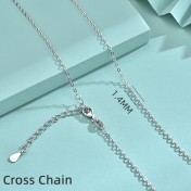 LMZJ087-莫桑鑽40+5cm項鍊