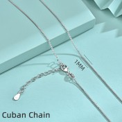 LMZJ087-莫桑鑽40+5cm項鍊