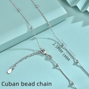 LMZJ087-莫桑鑽40+5cm項鍊