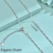 LMZJ087-莫桑鑽40+5cm項鍊