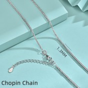 LMZJ087-莫桑鑽40+5cm項鍊