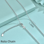 LMZJ087-莫桑鑽40+5cm項鍊