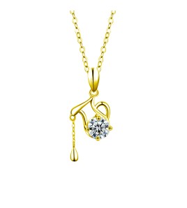 LMZJ089-莫桑鑽1克拉莫桑鑽項鍊