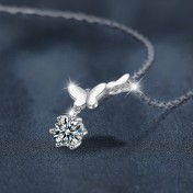 LMZJ090-莫桑鑽925銀項鍊