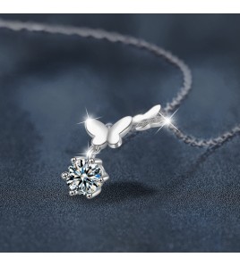 LMZJ090-莫桑鑽925銀項鍊