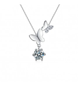 LMZJ090-莫桑鑽925銀項鍊