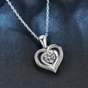 LMZJ093-莫桑鑽925銀項鍊