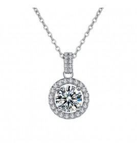 LMZJ095-莫桑鑽925銀項鍊