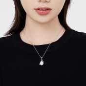 LMZJ101-莫桑鑽10分莫桑鑽（心形3mm）項鍊