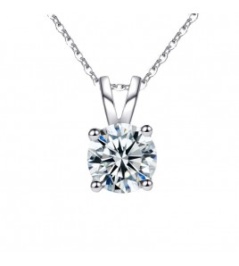 LMZJ102-莫桑鑽925銀項鍊